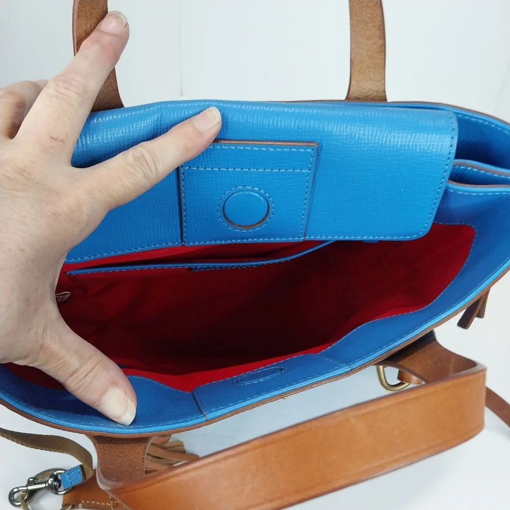 Dooney &‎ Bourke Side Zip Leather Tote Shoulder Bag